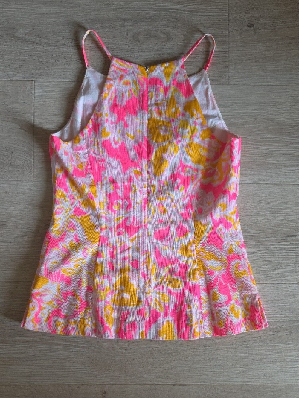 Lilly Pulitzer Pink & Yellow Floral Lace-Front Cami - Picture 4 of 6